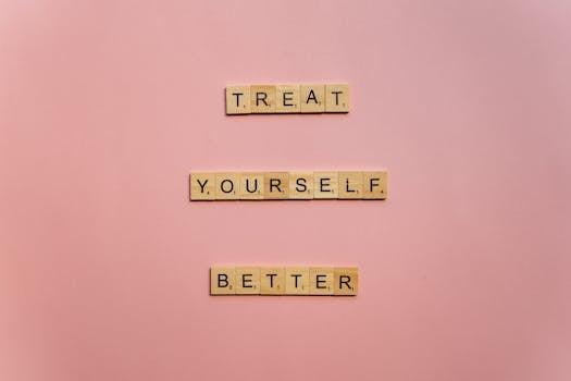 Wooden tiles on a pink background spelling 'Treat Yourself Better'. Ideal for self-care and motivation themes.